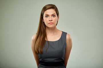 Obraz premium Serious successful woman isolated portrait.