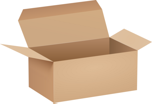 Cardboard box packing isolated icon