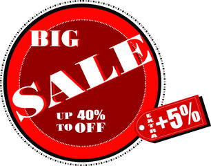 logo, symbol of big sale offer up to 90 percent with an additional 5 percent, discount offer up to 90 percent with an additional extra 5 percent discount on every sale