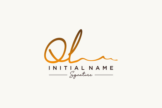 Initial QL signature logo template vector. Hand drawn Calligraphy lettering Vector illustration.