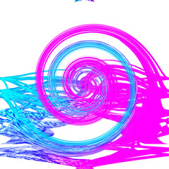Isolated  transparent abstract swirl shape element.
