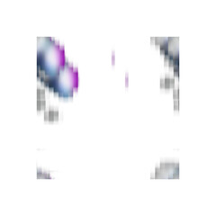 Isolated transparent abstract glitch art texture element.