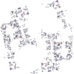 Isolated transparent abstract glitch art texture element.