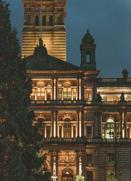 George Square Glasgow At Christmas Time