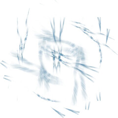 Isolated transparent abstract line art swirl shape element.