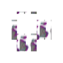 Isolated transparent abstract glitch art texture element.
