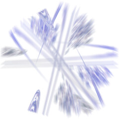 Isolated transparent abstract burst blur element.