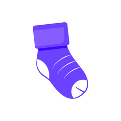 Stylish baby sock on white background