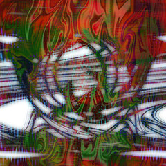 Isolated transparent abstract iridescent  swirl shape element.