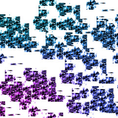 Isolated transparent abstract glitch art texture element.