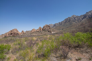 Fototapeta na wymiar landscape in the Organ Mountains in New Mexico