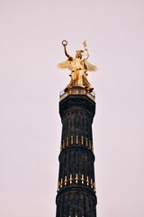 Low Angle View Of Statue Against Clear Sky