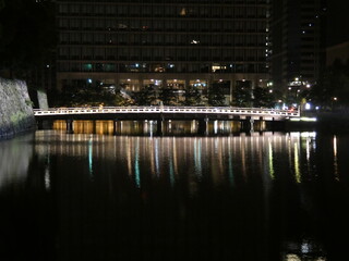 皇居外苑和田倉橋の夜景【東京】