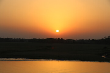 Amazing Sunset in the Riverside