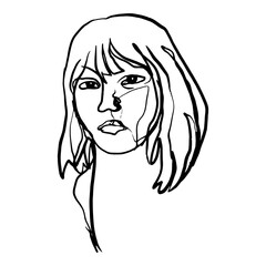 woman hand drawn illustration design