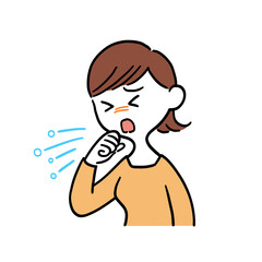 咳やくしゃみが止まらない女性