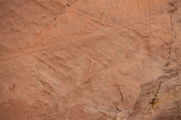 Pictographs at Catstair Canyon, Arizona, USA