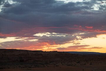 Dramatic sunset cloudscape