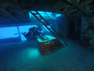 Scuba diving on the reefs of Majuro,Marshall islands.