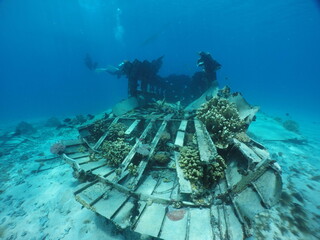 Scuba diving on the reefs of Majuro,Marshall islands.
