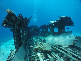 Scuba diving on the reefs of Majuro,Marshall islands.