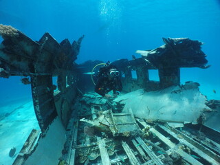Scuba diving on the reefs of Majuro,Marshall islands.