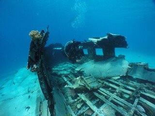 Scuba diving on the reefs of Majuro,Marshall islands.