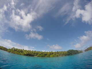 Scuba diving on the reefs of Majuro,Marshall islands.