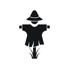 Scarecrow icon design. Farm scarecrow icon. scarecrow icon vector symbol illustration. isolated on white background
