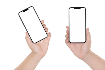 Hand holding smartphone