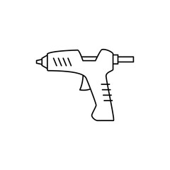glue gun icon in line style icon, isolated on white background