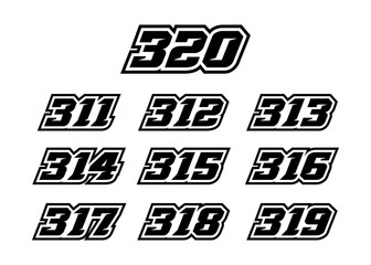 Racing Number Logo Design With Frame
