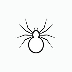 Spider Icon. Tarantula or  Animal Symbol - Vector.     