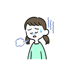 怠くて気分が重い女の子