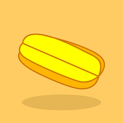 Vector illustration of cute yellow star fruit
