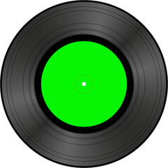 Vinyl record clipart in transparent background.