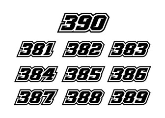 Racing Number Logo Design With Frame