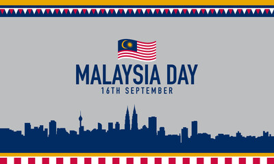 Malaysia Day Background Design. Vector Illustration.