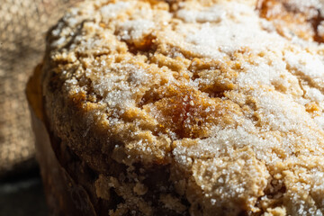 pan dulce sweet bread with fruit and mate for christmas argentina