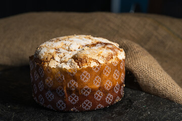 pan dulce sweet bread with fruit and mate for christmas argentina