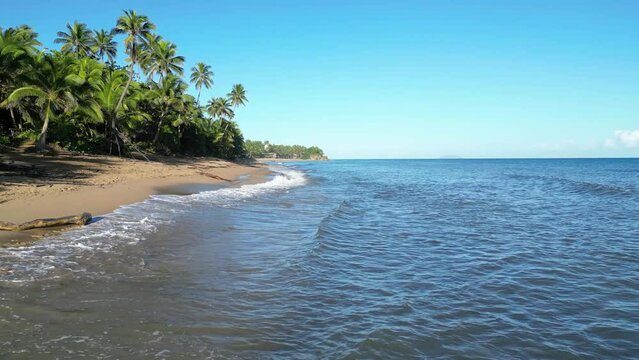 Early morning drone footage of Sandy Beach, Rincon Puerto Rico. 