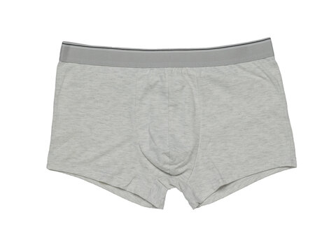 Light men's underpants isolated on a white background. Minimal concept of men's underwear.