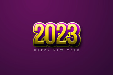 shiny gold numbers 2023 happy new year celebrations
