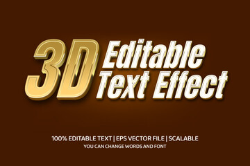 Obraz premium Gold 3d text style Editable text effect