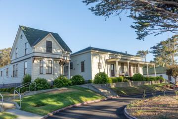 Fototapeta premium historic houses for Army officers at Fort Mason, San Francisco