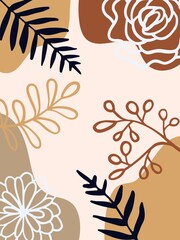 Boho minimal digital paper background