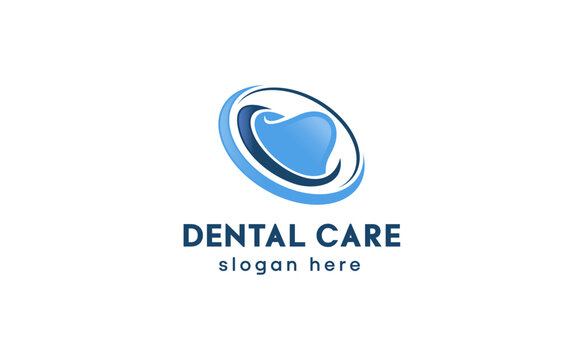 Abstract dental symbol icon with modern design style. Vector illustration teeth logo for a dentist or a clinic