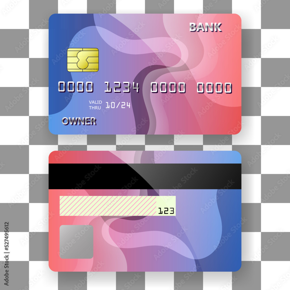 Poster banking card template background design pastel color pattern