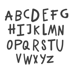  Vector alphabet. Hand drawn letters. 