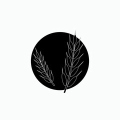 Wheat Agriculture Icon - Vector, Sign and Symbol for Design, Presentation, Website or Apps Elements.   